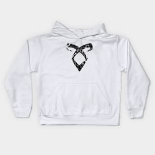 Shadowhunters rune - Angelic power rune (floral decorations - solid shape) | Malec | Mundane | Parabatai | Alec, Magnus, Clary, Jace, Izzy Kids Hoodie